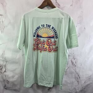 Chubbies Shirt Mens XL Short Sleeve Green Skies Out Thighs Out Thats So